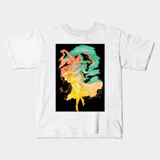 Dancer In Motion Swirls of Color 1897 Jules Cheret Kids T-Shirt